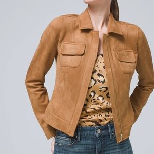 WHBM ‼️ Cropped Faux Suede Jacket